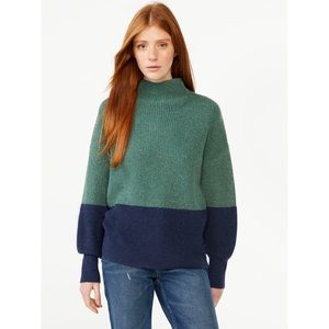 Free Assembly Women's Mock Neck Sweater, Midweight